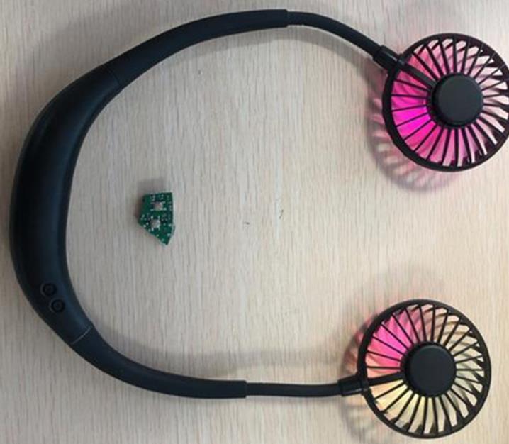 掛脖小風(fēng)扇上按鍵輕觸開(kāi)關(guān)應(yīng)用